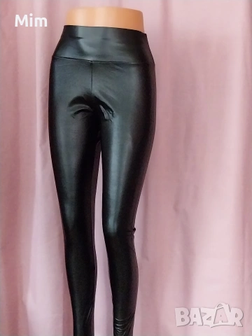 Черни ,еластични клинове еко кожа , снимка 12 - Клинове - 53240332