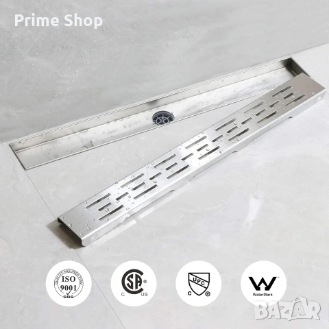 60 см линеен подов сифон SaniteModar с 360° ротация. БЕЗ РЕШЕТКА!, снимка 4 - ВИК - 53748333