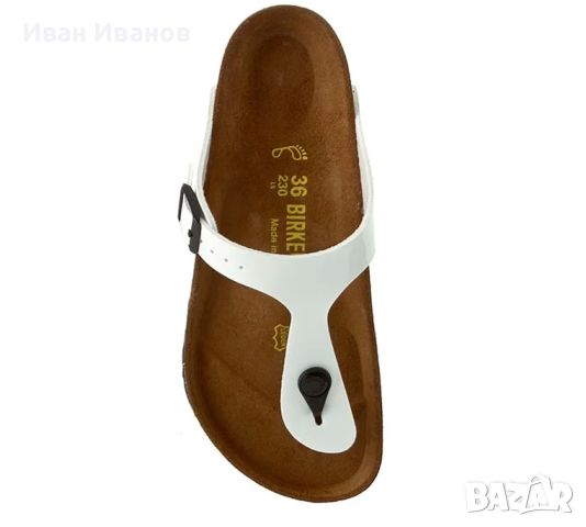 чехли Birkenstock Gizeh 0543761 Бял номер 38, снимка 5 - Чехли - 46542375