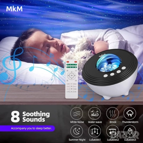 Многофункционален 6 в 1 Звезден проектор Aurora Borealis, снимка 6 - Плейъри, домашно кино, прожектори - 52449617