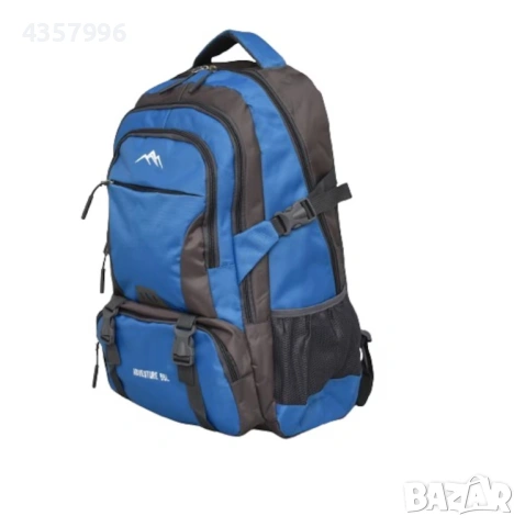 Туристическа раница, Текстил, 55л., Светлосиня , снимка 2 - Спортна екипировка - 53286909