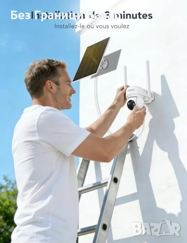 Нова Външна 4G CCTV камера 2K соларна с нощно виждане аларма и аудио за охрана дом, снимка 6 - Други - 54100385