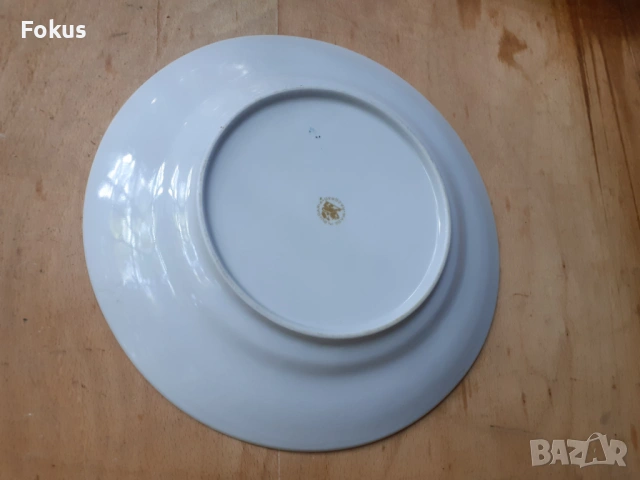 Голяма чиния - български порцелан - 1 бр. с риби, снимка 4 - Антикварни и старинни предмети - 53275060