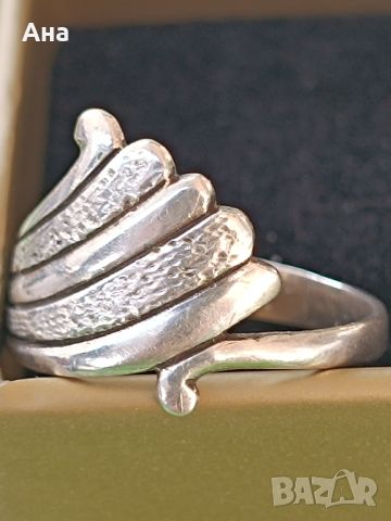 Красив сребърен пръстен , снимка 2 - Пръстени - 45469246