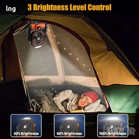 Продавам: Преносим LED Фенер с Кука за Къмпинг/Работа (Ledeak, Акумулаторен, Въртящ се), снимка 3 - Къмпинг осветление - 50927406