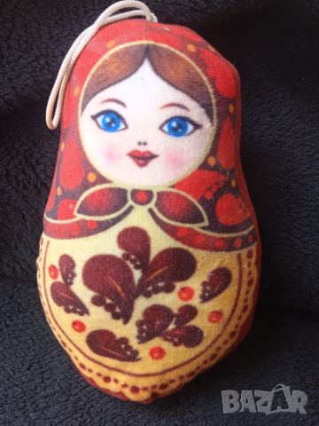 Плюшена Матрьошка - Сувенир от Русия, снимка 2 - Декорация за дома - 45574378