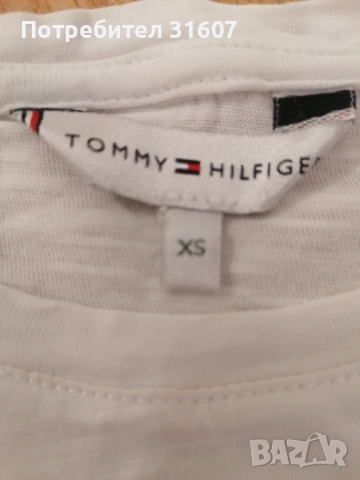 Бяла тениска Tommy Hilfiger , снимка 2 - Тениски - 53936851