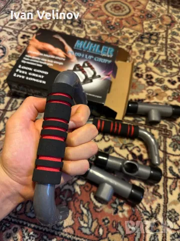 Продавам стойки за лицеви опори Mühler Push Up Grips, снимка 3 - Фитнес уреди - 47207573