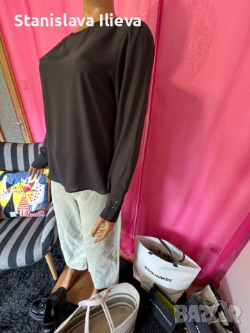 НОВА черна блуза MANGO , снимка 5 - Блузи с дълъг ръкав и пуловери - 45380017
