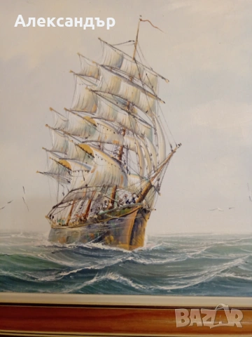 Маслена картина подписана, снимка 2 - Картини - 53919731