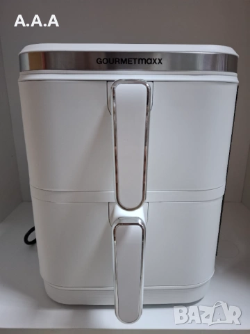 Фритюрник с горещ въздух GourmetMaxx Fryup, вертикален, двойна камера, сгъваем тъчскрийн, капацитет , снимка 3 - Фритюрници - 53992534