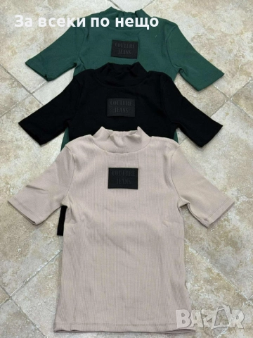 Дамска Тениска Полуполо👚Дамска Блуза С Къс Ръкав Код I_51, снимка 2 - Тениски - 52104065