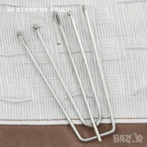 Затъмняващи завеси с куки имитация лен 2 бр таупе 140x225 см Код P274, снимка 4 - Пердета и завеси - 49768836