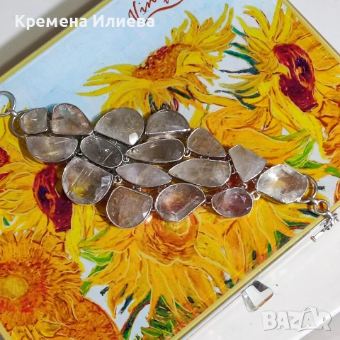 Сребърна гривна , снимка 5 - Гривни - 53050626