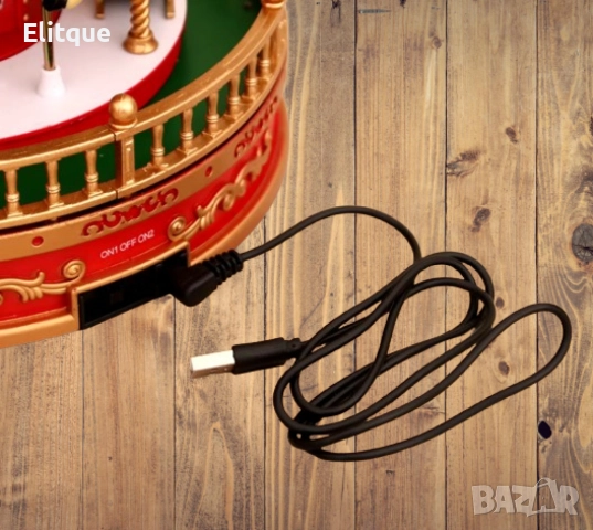 Музикална Коледна въртележка със светлини и музика, снимка 4 - Други стоки за дома - 52831811