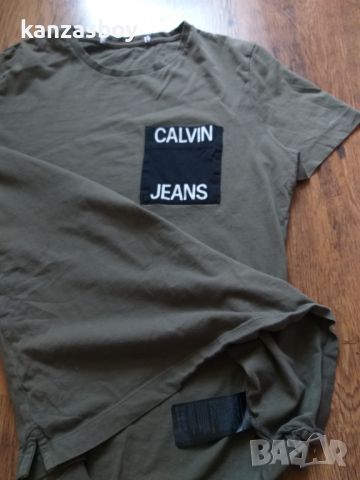 CALVIN KLEIN JEANS - страхотна мъжка тениска С , снимка 6 - Тениски - 46041632