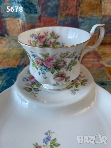 Royal Albert тенис сет Moss Rose, снимка 4 - Антикварни и старинни предмети - 54294557
