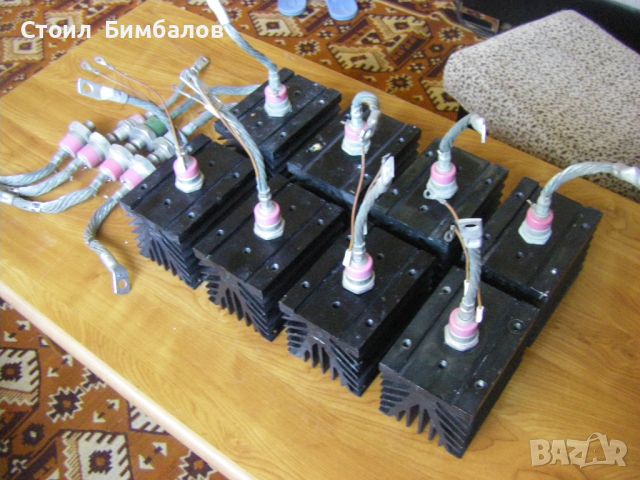 Мощни тиристори и радиатори за тях , снимка 1 - Друга електроника - 46217935