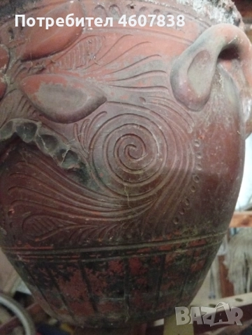 Саксия глинена керамична 30-34 см, снимка 6 - Декорация за дома - 52399528