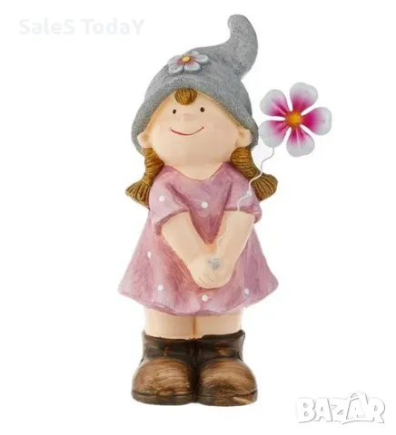 Керамичен фигурка за градина, тераса, балкон," Детенце Момиченце", 42см , снимка 3 - Градински мебели, декорация  - 49632405