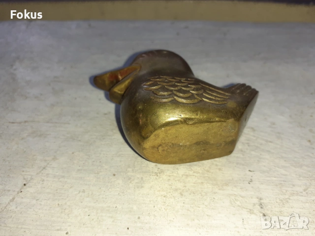 КОКОШКА ПИЛЕ БРОНЗ МЕСИНГ, снимка 3 - Антикварни и старинни предмети - 53525703