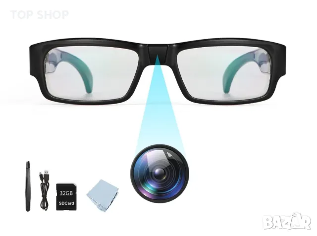 Шпионска камера скрита в очила BANGLIN 32GB 1080P HD Spy Glasses Camera, снимка 3 - Аналогови камери - 48773275