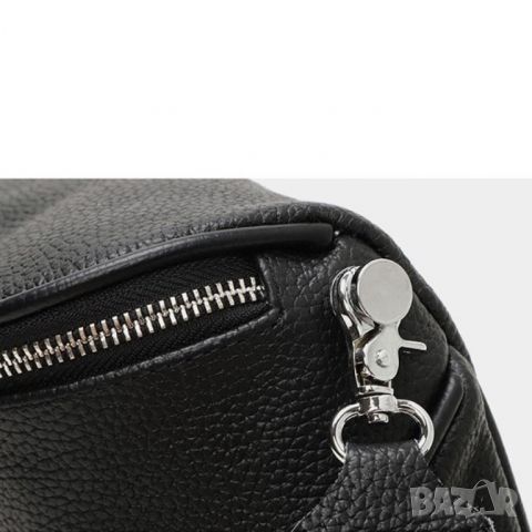 Малка чанта от естествена кожа Black 1223, снимка 11 - Чанти - 45352749