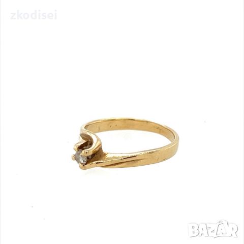 Златен дамски пръстен с диамант 1,98гр. размер:50 14кр. проба:585 модел:23528-4, снимка 3 - Пръстени - 45403454