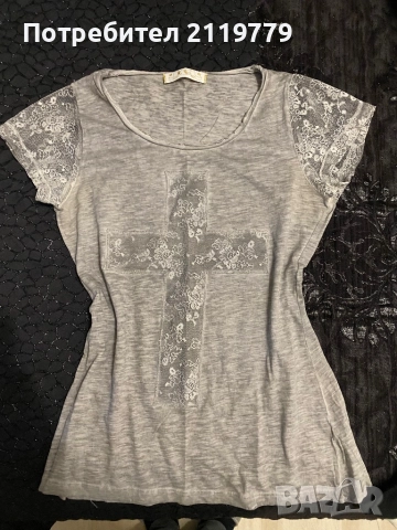 Дамски блузи с къс ръкав 4 бр за 10 лв, снимка 5 - Тениски - 52416991