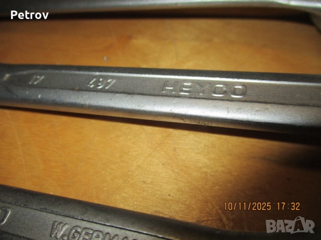 HEYCO No.497 - MADE IN GERMANY - 4 броя : 9 - 24 mm ЧИСТО НОВИ ПРОФЕСИОНАЛНИ Ключове за маркучи !!!!, снимка 2 - Ключове - 52633455