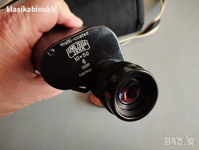 ТОП Немски Рядък Монокъл Carl Zeiss Jena Dekarismo 10x50 1Q МС, снимка 10 - Екипировка - 52524263
