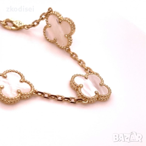 Златна мъжка гривна Van Cleef 10,25гр. 20,5см. 14кр. проба:585 модел:33760-4, снимка 3 - Гривни - 51534383