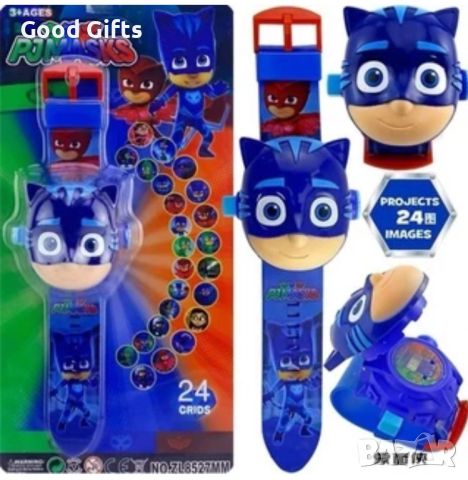 Детски часовник с проектор PJ Masks, 24 проекции, снимка 1 - Други - 46595109