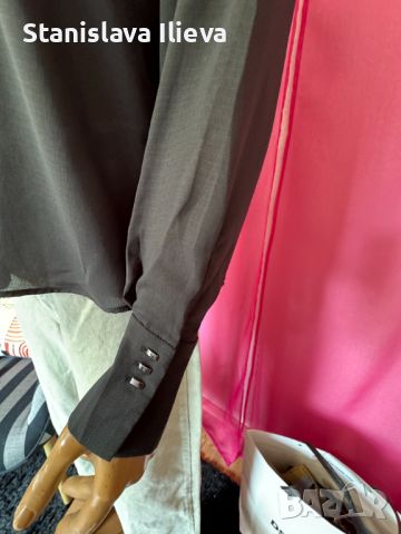 НОВА черна блуза MANGO , снимка 4 - Блузи с дълъг ръкав и пуловери - 45380017