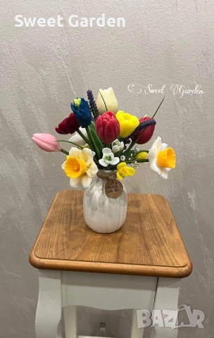 Аранжировки от ароматни сапунени цветя, снимка 2 - Изкуствени цветя - 53402237