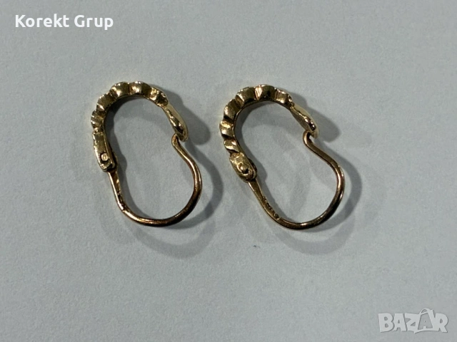 Златни обеци детски 14к злато