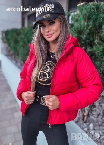 Дамско късо удобно яке с качулка , снимка 8 - Якета - 51783408