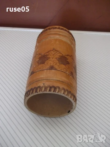 Моливник дървен пирографиран от соца, снимка 4 - Колекции - 51358845