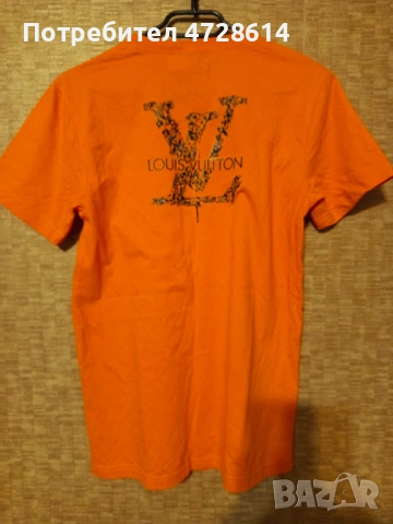 Louis Vuitton мъжка тениска в оранжево, снимка 4 - Тениски - 53421167