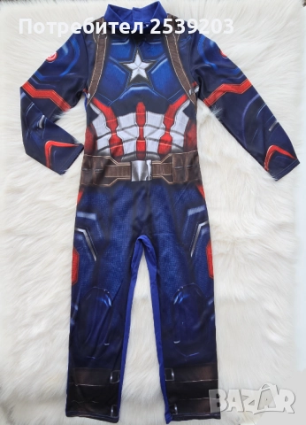 Костюм MARVEL Капитам Америка 7-8 години, снимка 2 - Други - 52061543