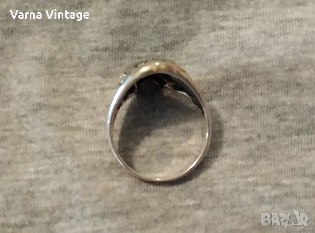 Красив оригинален мъжки сребърен пръстен с череп. 925. 6,5 гр., снимка 5 - Пръстени - 53404827