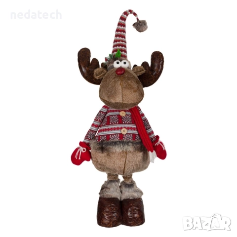 Коледен елен с телескопични крака, 108-150 см, червен