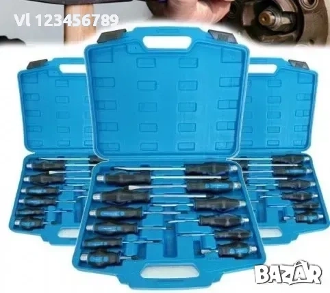 Комплект 12 бр ударни отвертки