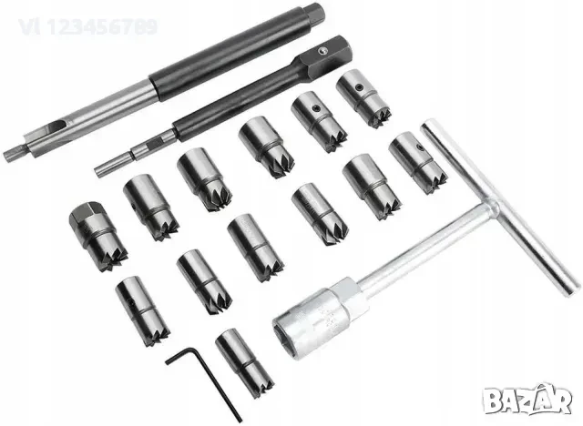 Комплект фрези за почистване на леглата на дюзи 17 части Mar-Pol, снимка 2 - Шублери - 50813261