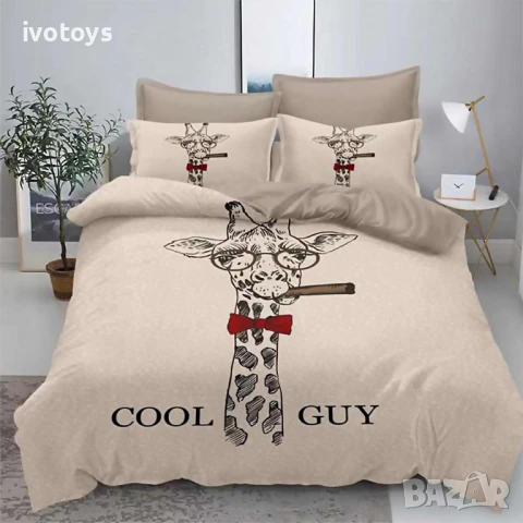 Двулицево спално бельо, 6 части (Реално Изображение) - Модел WS17308, снимка 1