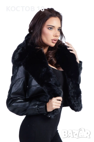 Зимно късо кожено яке 4257, снимка 10 - Якета - 52500612