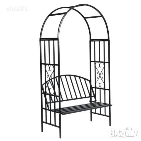 vidaXL Градинска арка за рози с пейка(SKU:40545)