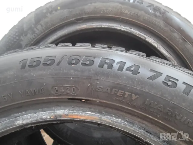 4бр зимни гуми 155/65/14 KUMHO L01985 , снимка 6 - Гуми и джанти - 48449579