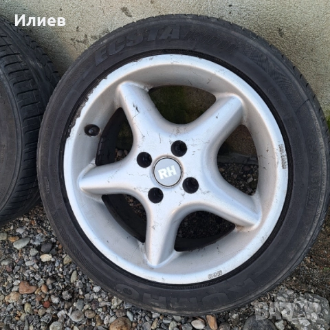 Алуминиеви джанти с гуми 4х100, снимка 2 - Гуми и джанти - 52749040
