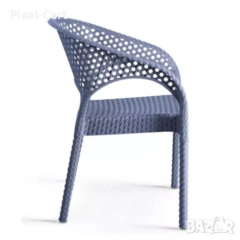Градински комплект - маса и 2 стола в ратанов дизайн, снимка 2 - Маси - 46407958